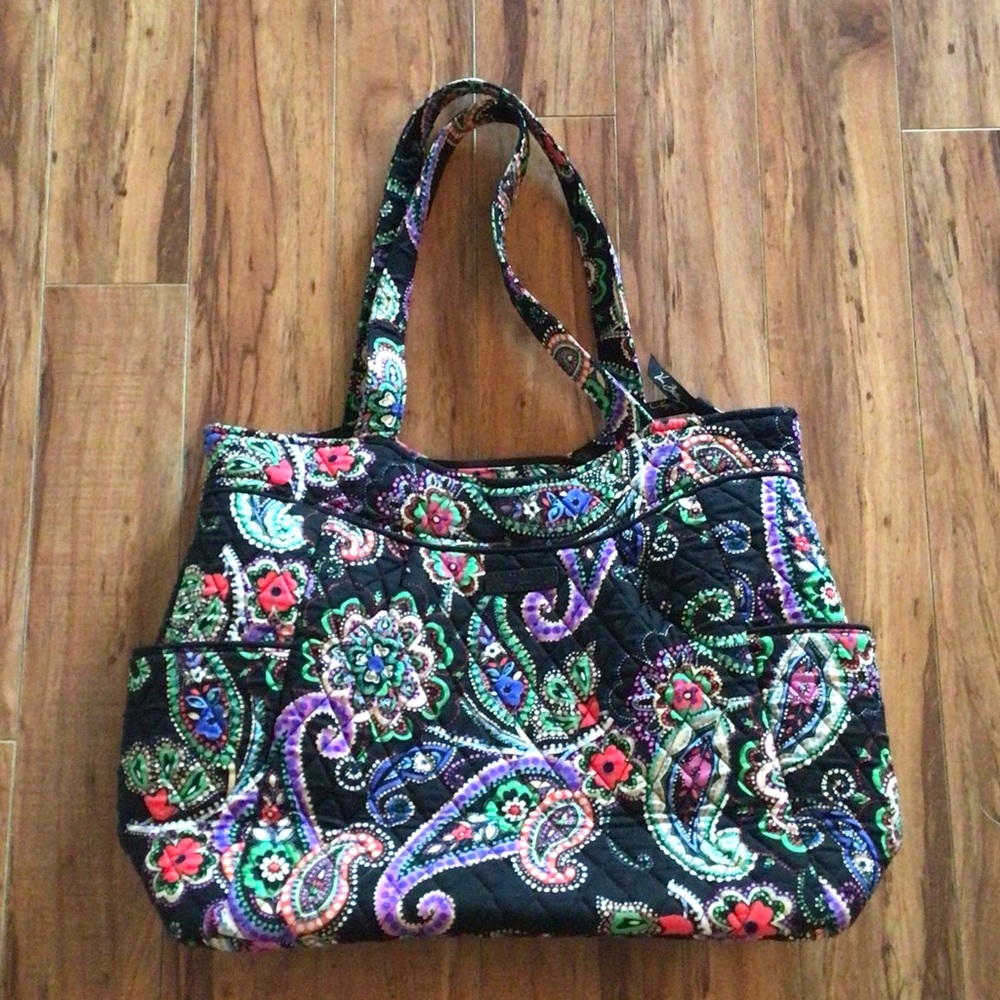 Vera Bradley Quilted Kiev Paisley & Floral Tote with Multicolor Accents